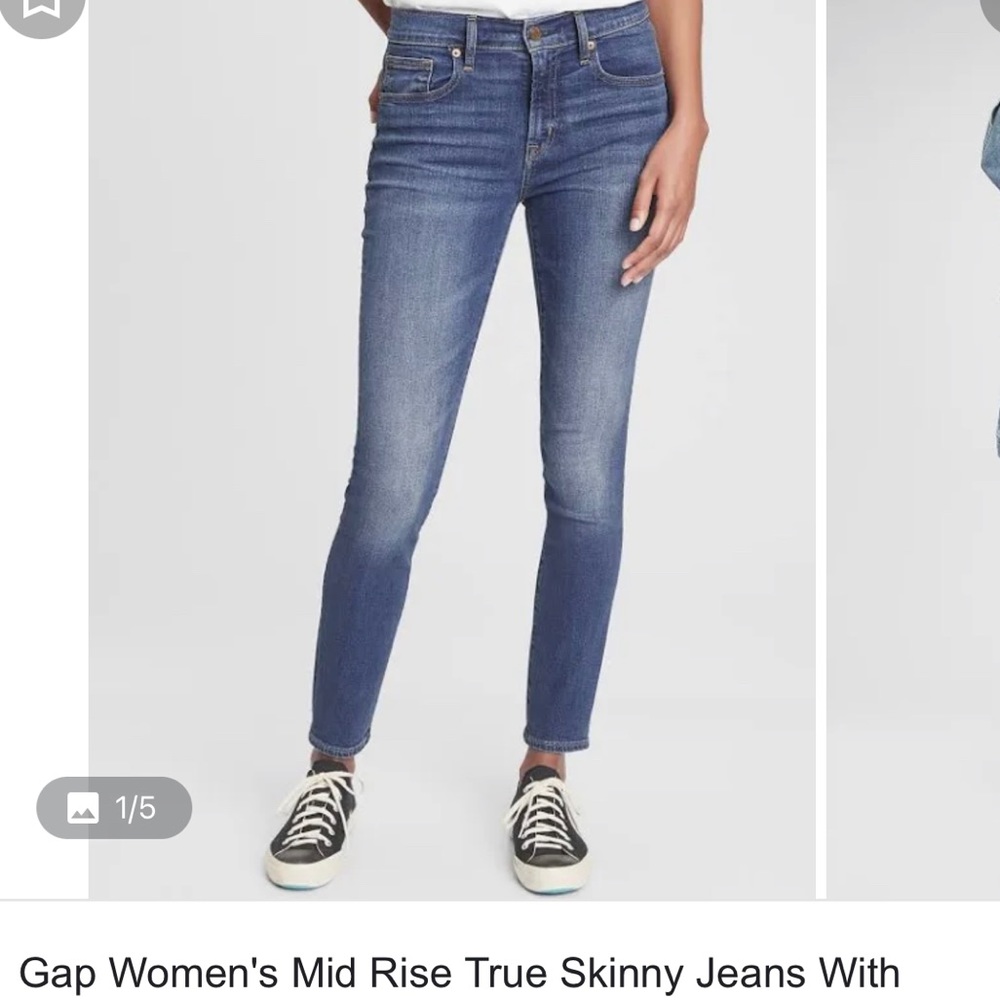 GAP Denium True Skinny Raw Hem Sz 28/6